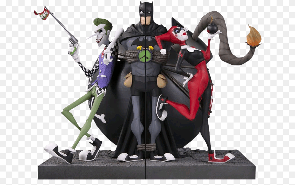 Dc Gallery The Joker And Harley Quinn Bookends, Adult, Female, Person, Woman Png