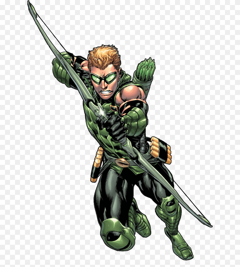 Dc Green Arrow Green Arrow Super Hero, Weapon, Sport, Person, Bow Free Png Download