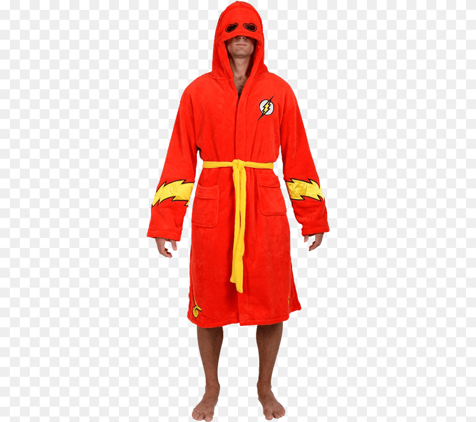 Dc Hooded The Flash Robe Costume, Clothing, Fashion, Coat Free Transparent Png