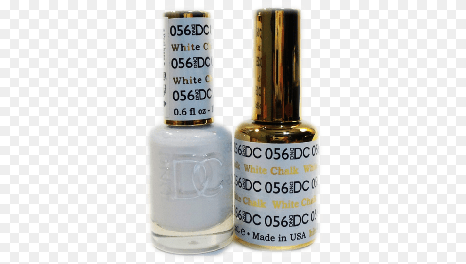 Dc Nail Lacquer And Gel Polish Dc056 White Chalk Nail Polish, Cosmetics, Bottle, Perfume, Nail Polish Png Image
