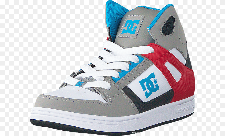 Dc Shoes Children Dc Kids Rebound Shoe Greygreyred Dc Shoes, Clothing, Footwear, Sneaker Png Image