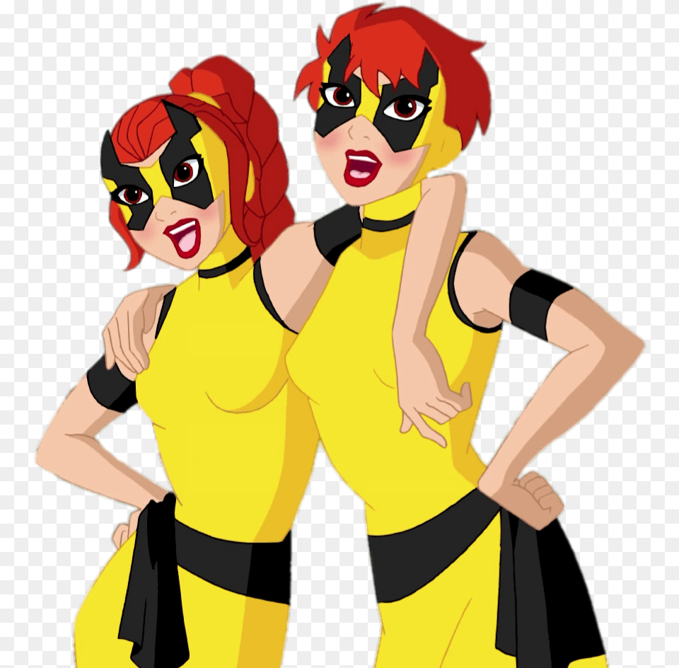 Dc Super Hero Girls Double Dare Twins Cartoon, Person, Clothing, Costume, Adult Free Png
