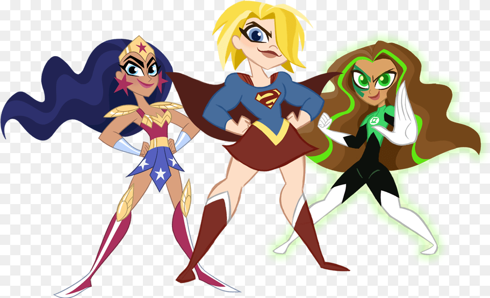 Dc Super Hero Girls Games Videos And Downloads Cartoon Superhero, Publication, Book, Comics, Adult Free Transparent Png