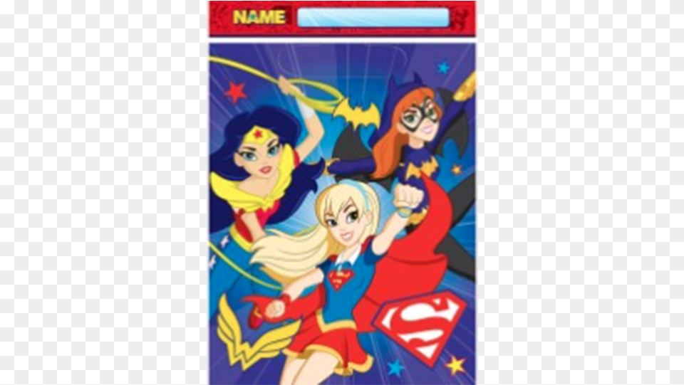 Dc Super Hero Girls Party Favor Square Dc Superhero Girls Cake, Book, Comics, Publication, Baby Free Png