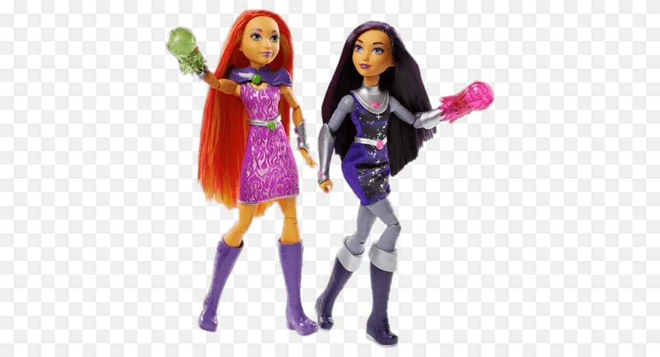 Dc Super Hero Girls Starfire And Sapphire, Toy, Doll, Child, Female Png Image