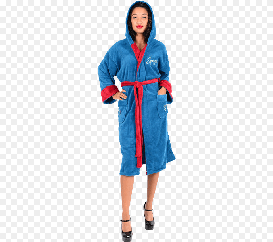 Dc Supergirl Bombshell Robe Supergirl Bathrobe, Clothing, Fashion, Fleece, Adult Free Png Download