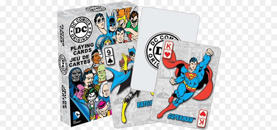 Dc Superhero Playing Cards, Book, Comics, Publication, Sticker Png