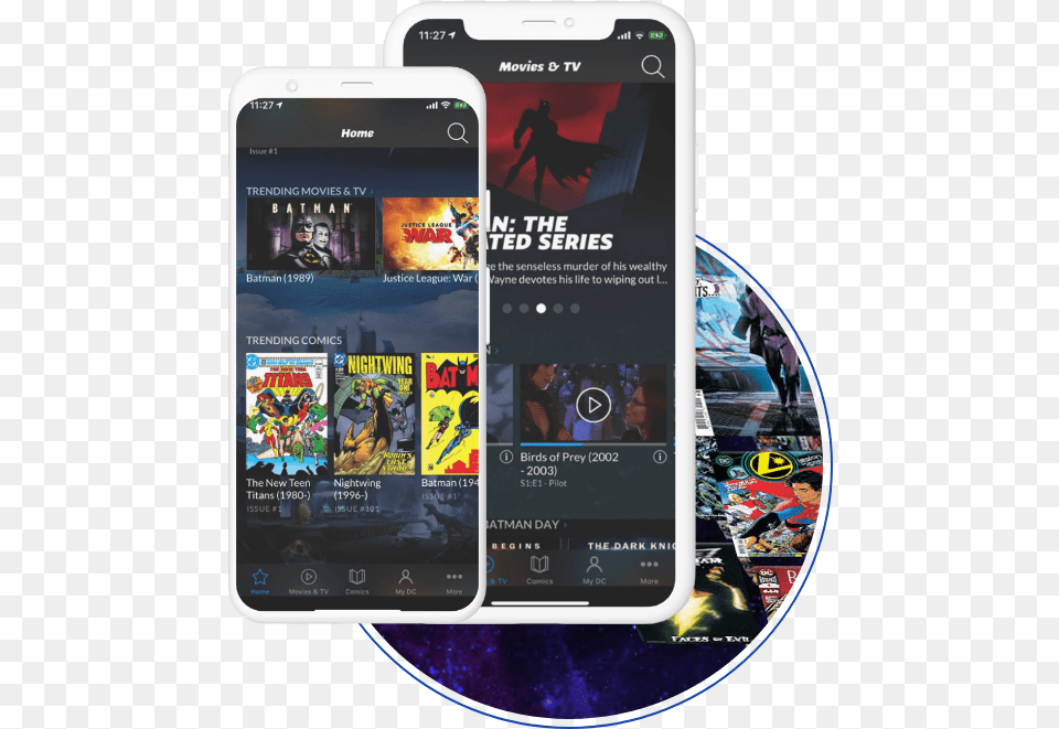 Dc Universe App Best Comic Book Reader App For Android And Ios Camera Phone, Adult, Person, Mobile Phone, Female Png Image