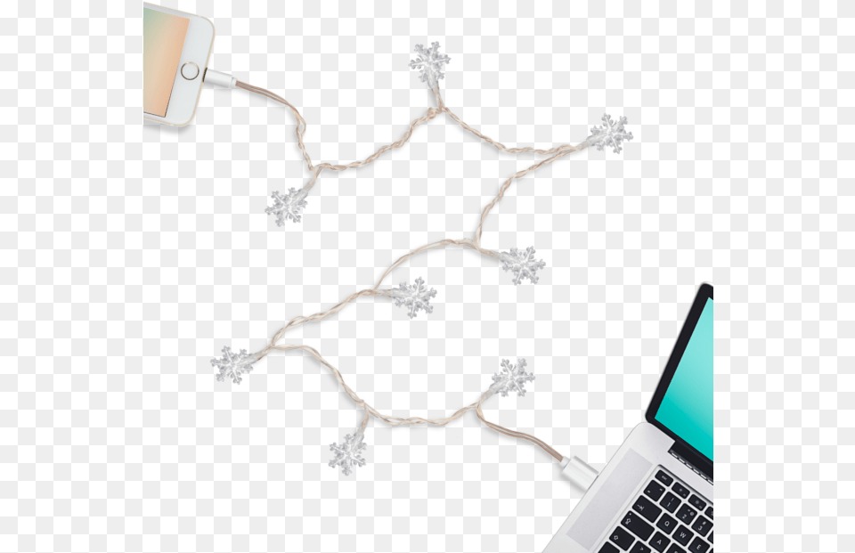 Dci Led Snowflake Charging Cable For Iphone 5 5s Christmas Light Charger, Computer, Electronics, Laptop, Pc Png
