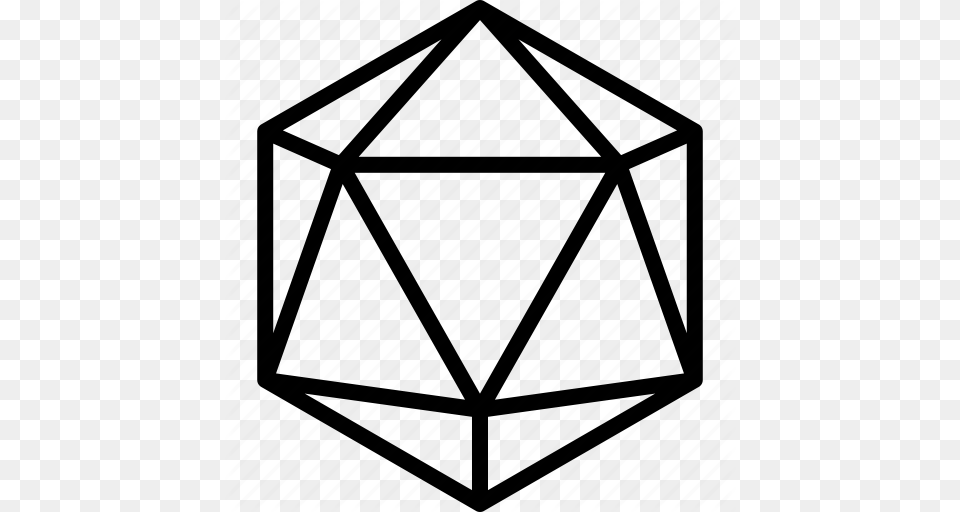 Dd Dice Dragons Dungeons Icosahedron Icon, Accessories, Diamond, Gemstone, Jewelry Free Png Download