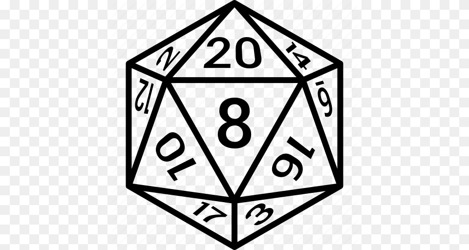 Dd Dice Dragons Dungeons Icosahedron Numbers Icon, Lamp Free Png
