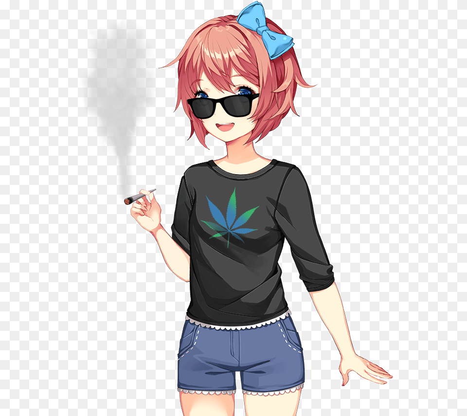 Ddlc Doki Doki Literature Club Shirt, Accessories, T-shirt, Sunglasses, Clothing Free Png