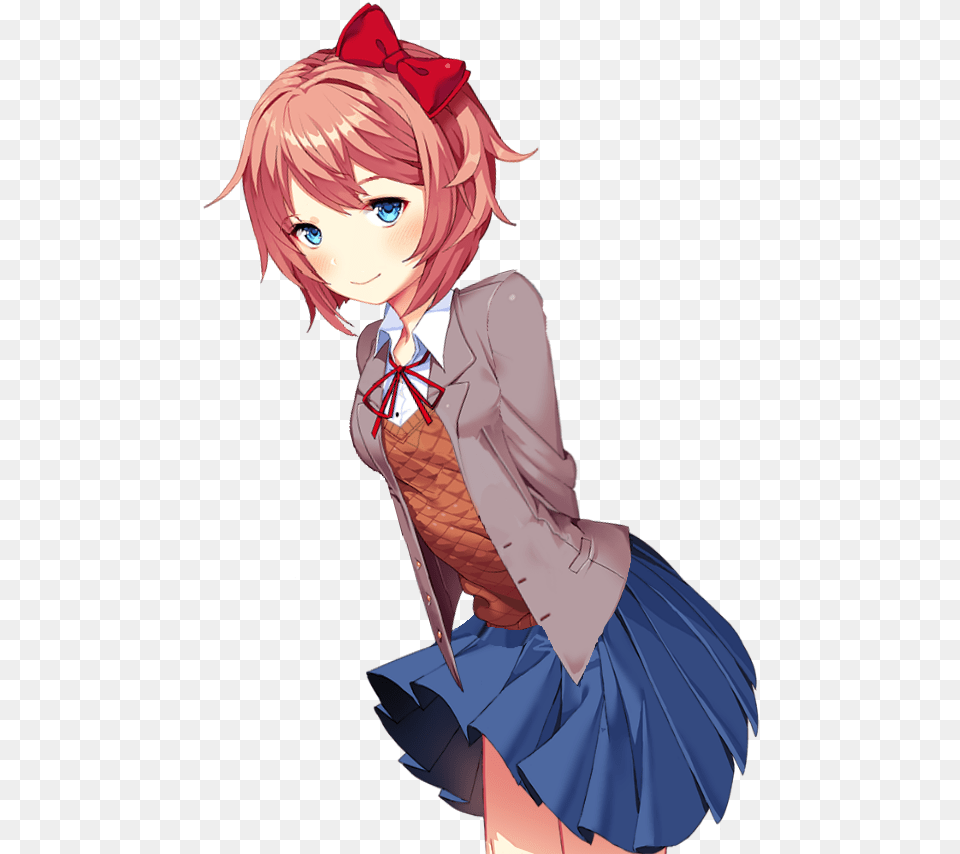 Ddlc Monika Room Sayori Smile, Book, Comics, Person, Publication Free Transparent Png