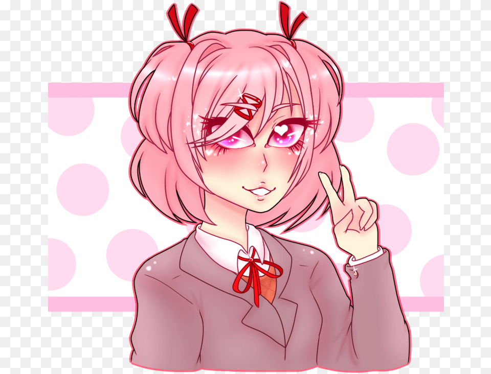 Ddlc Natsuki Drawing, Book, Comics, Publication, Baby Free Png Download