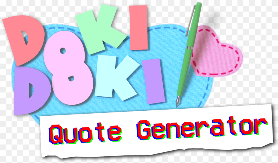 Ddlc Quote Generator Sayori Hanging, Applique, Pattern, Pen, Text Free Png