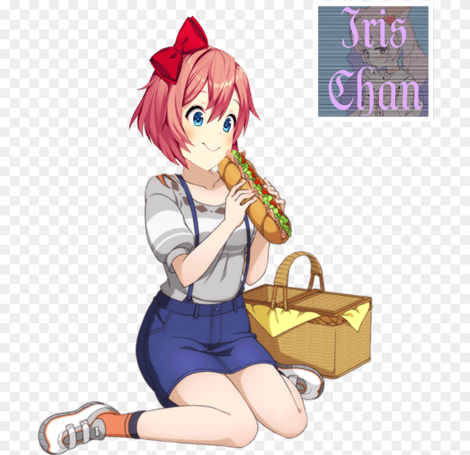 Ddlc Sayori Ddlcsayori Dokidoki Anime Eat Chika Love Live Sr, Publication, Book, Comics, Baby Free Transparent Png