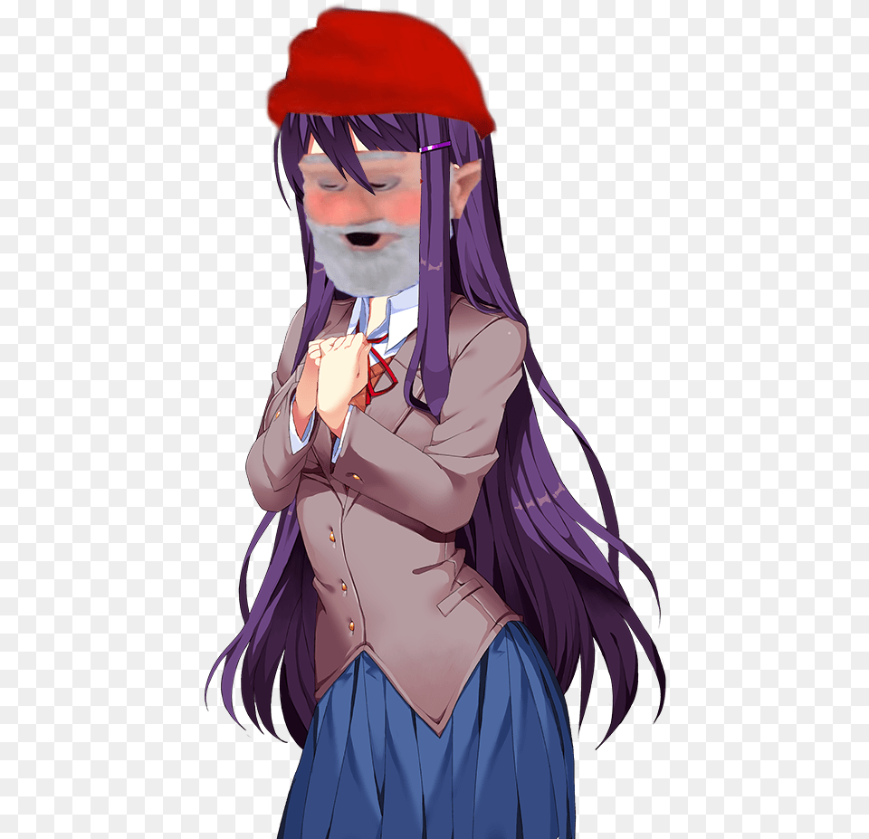Ddlc Yuri With Knife, Adult, Publication, Person, Female Png