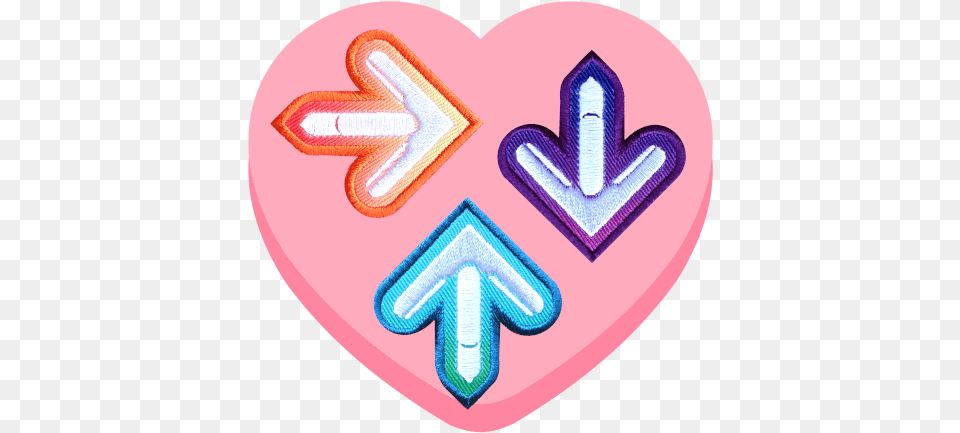 Ddr Arrow Patches Girly, Cross, Symbol, Heart, Pattern Free Png