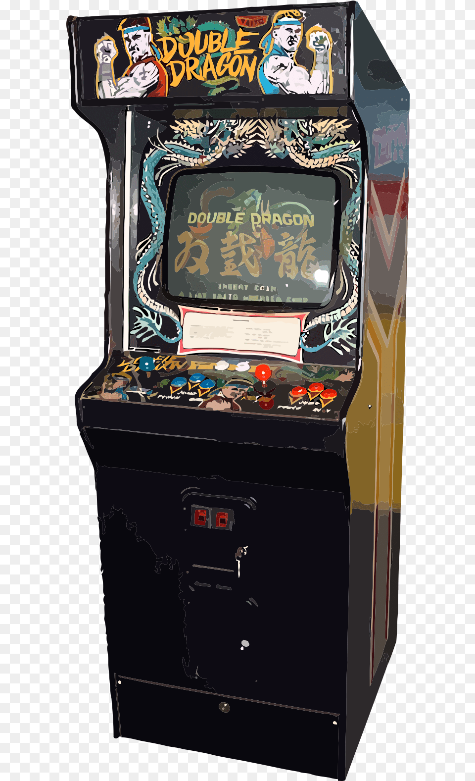 Ddragon Vectorized Thumb Double Dragon Arcade, Arcade Game Machine, Game, Person, Gas Pump Free Transparent Png