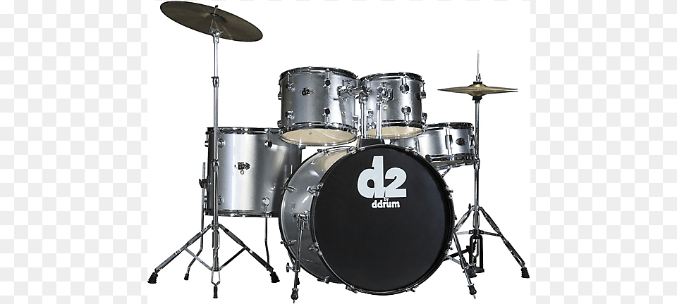 Ddrum D2 5 Piece Drum Set Silver D2 Drum Set, Musical Instrument, Percussion Free Png Download