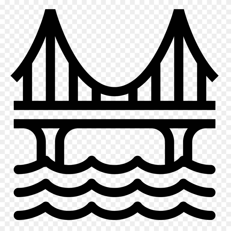 De Abril Bridge Icon, Gray Png