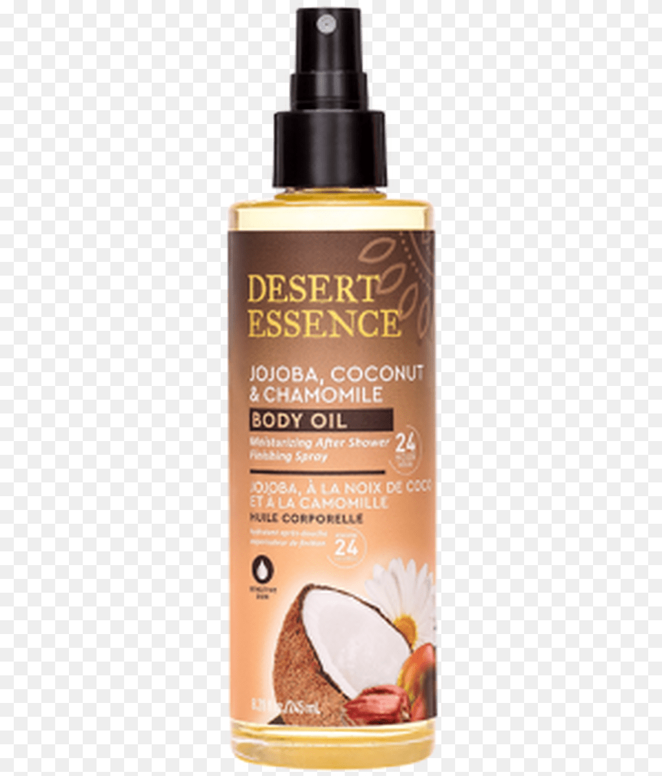 De Body Oil Jojob Coconut Chamomile Desert Essence Jojoba Coconut Amp Chamomile Body, Bottle, Cosmetics, Perfume, Food Free Png Download