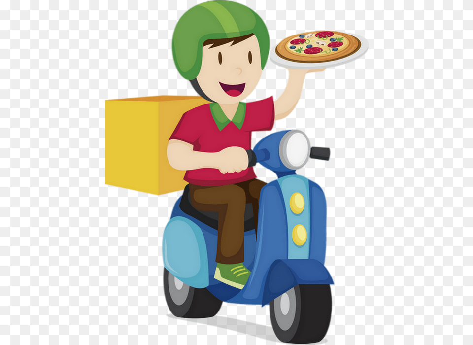 De Entregador De Pizza Imagem Em Formato Transparent Entregador De Pizza, Machine, Wheel, Face, Head Png