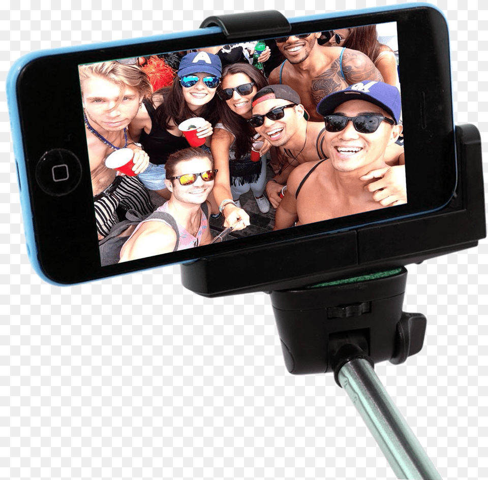 De Extendable Self Portrait Monopod Selfie Stick, Accessories, Sunglasses, Person, Head Png Image