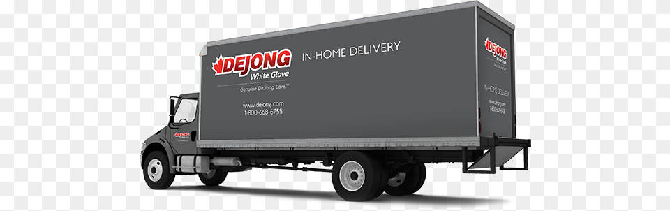 De Jong In Home Delivery Truck Trailer Truck, Advertisement, Moving Van, Transportation, Van Free Png Download