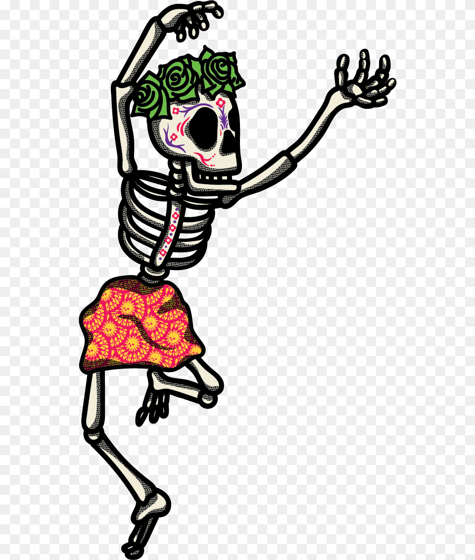 De Los Muertos Festival, Face, Head, Person, Skeleton Free Png