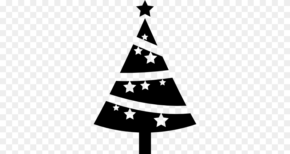 De Navidad Adornado Con Las Estrellas Descargar Iconos Gratis, Stencil, Star Symbol, Symbol Png Image