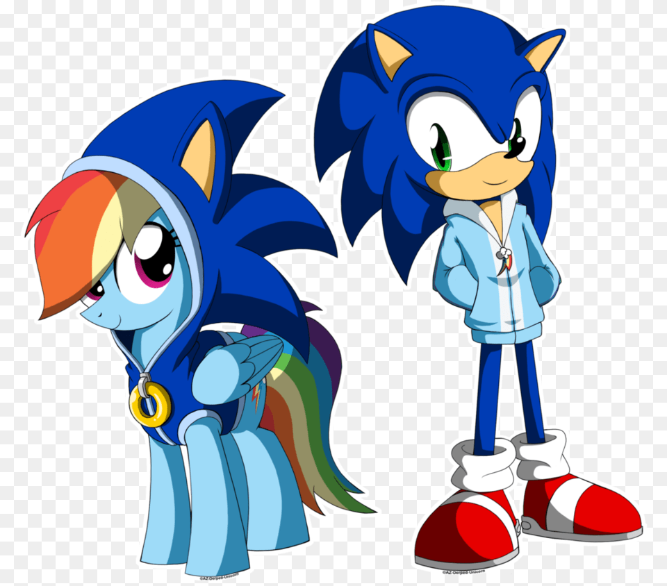 De Rainbow Dash Con Sonic, Book, Comics, Publication, Baby Free Transparent Png