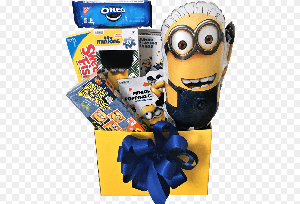 Deable Me Minion Gift Basket Minions, Toy, Food, Sweets Free Png Download