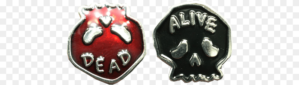Dead Alive Pin Set Earrings, Badge, Logo, Symbol, Coin Free Png Download
