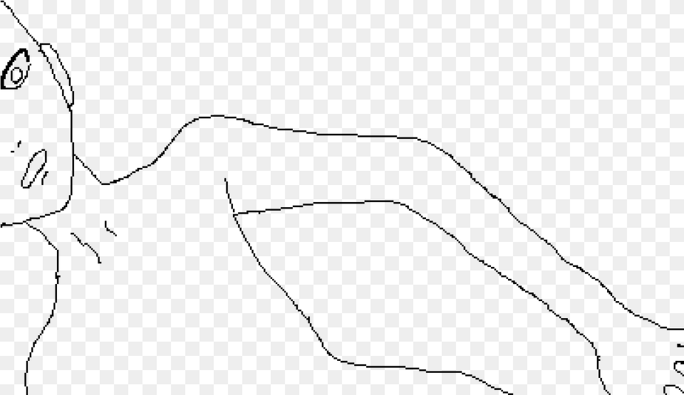 Dead Body Line Art, Gray Free Png