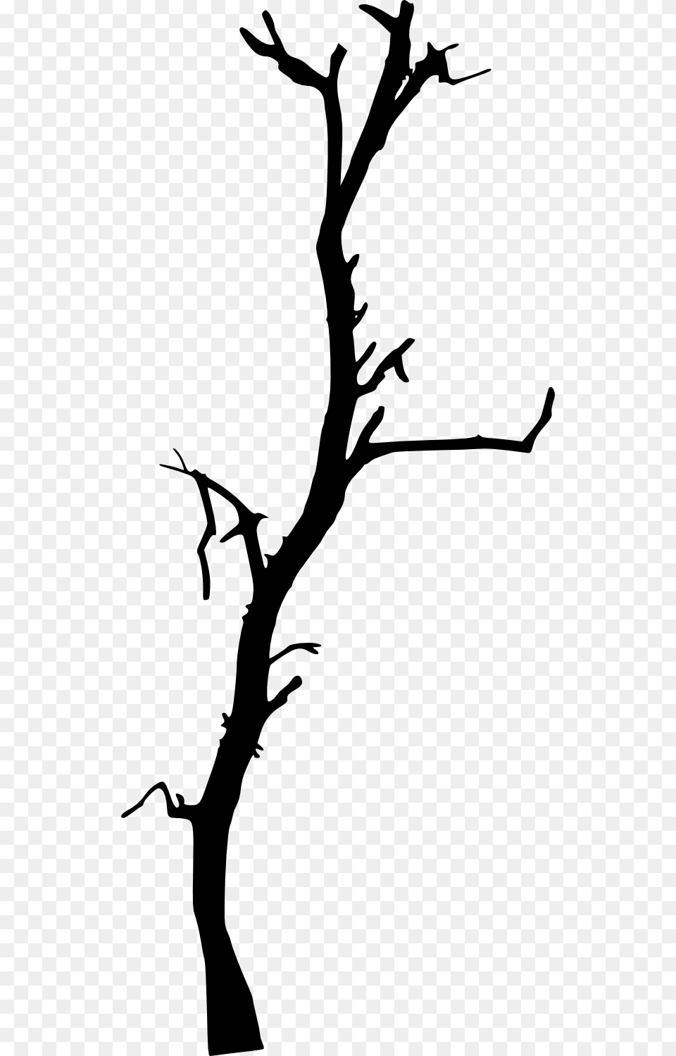 Dead Branches Clipart Simple Dead Tree Silhouette, Stencil, Person, Art Png Image