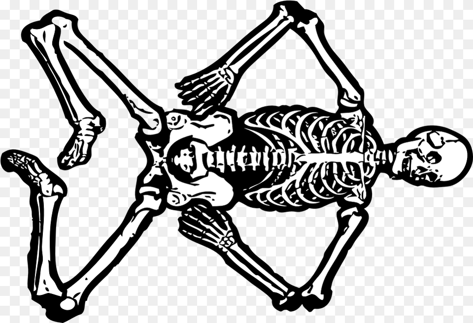 Dead Cartoon Fish 17 Halloween Skeleton Greeting Card Skull Body Vector, Person, Face, Head, Baby Png Image