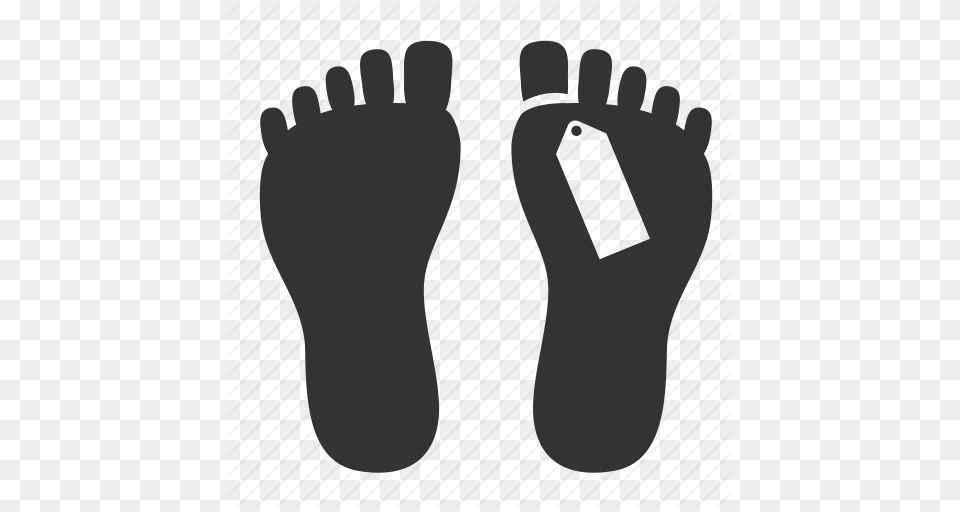Dead Dead Body Foot Label Serial Killer Tag Victim Icon, Footprint Free Png