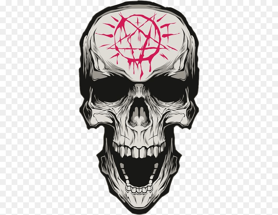 Dead Death Skulls Satanism Satan, Person, Skin, Tattoo, Head Free Png