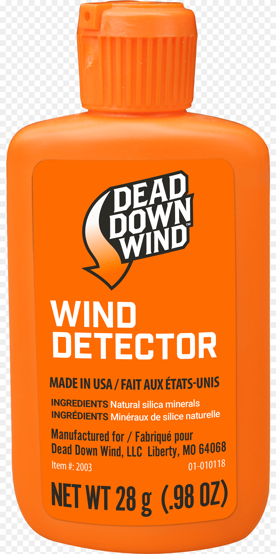 Dead Down Wind Wind Detector, Bottle, Cosmetics, Sunscreen, Shaker Free Transparent Png