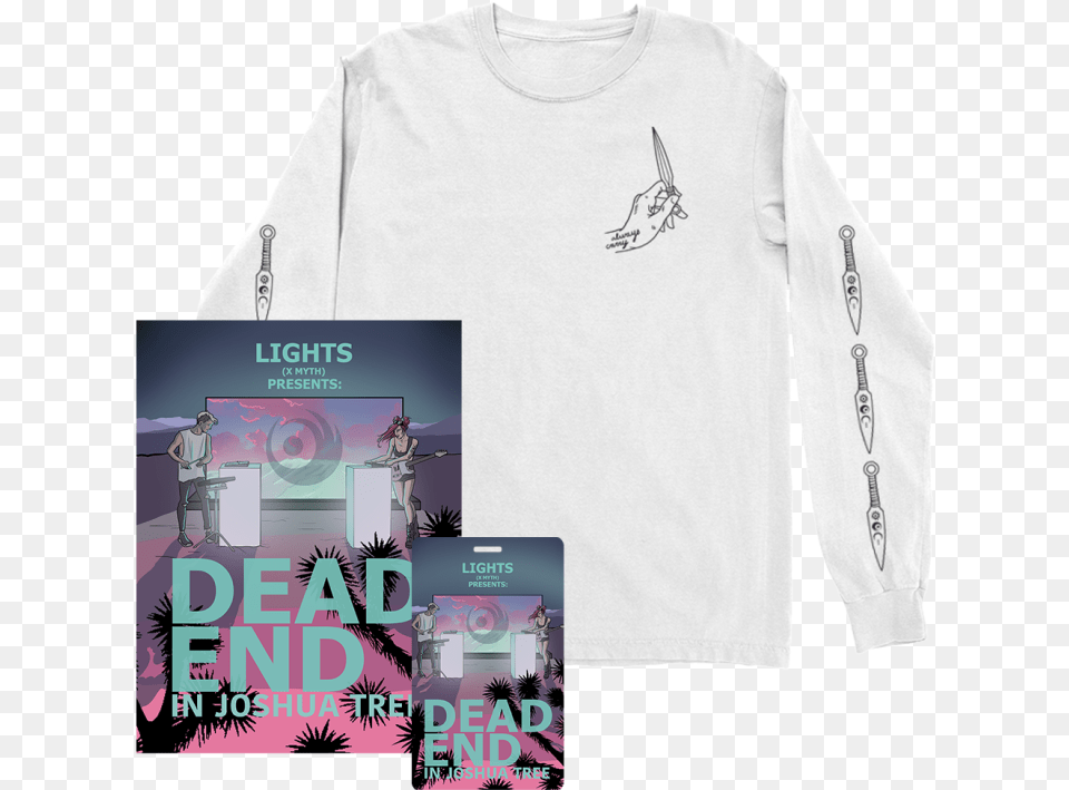 Dead End Joshua Tree Bundle Lights Long Sleeve, T-shirt, Clothing, Long Sleeve, Person Free Transparent Png