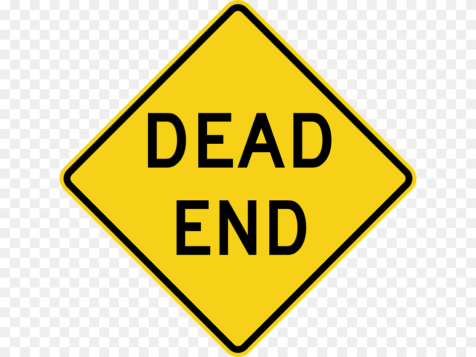 Dead End Road Sign Dead End Sign Cartoon, Road Sign, Symbol Png Image