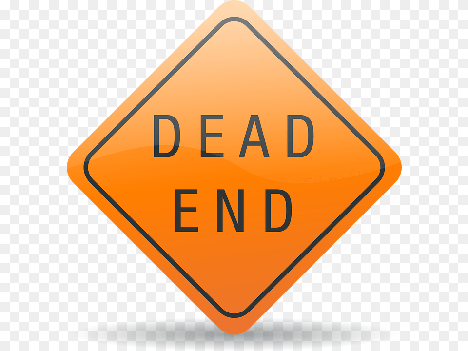 Dead End Road Sign Roadsign Street Orange Animated The End Sign, Symbol, Road Sign Png