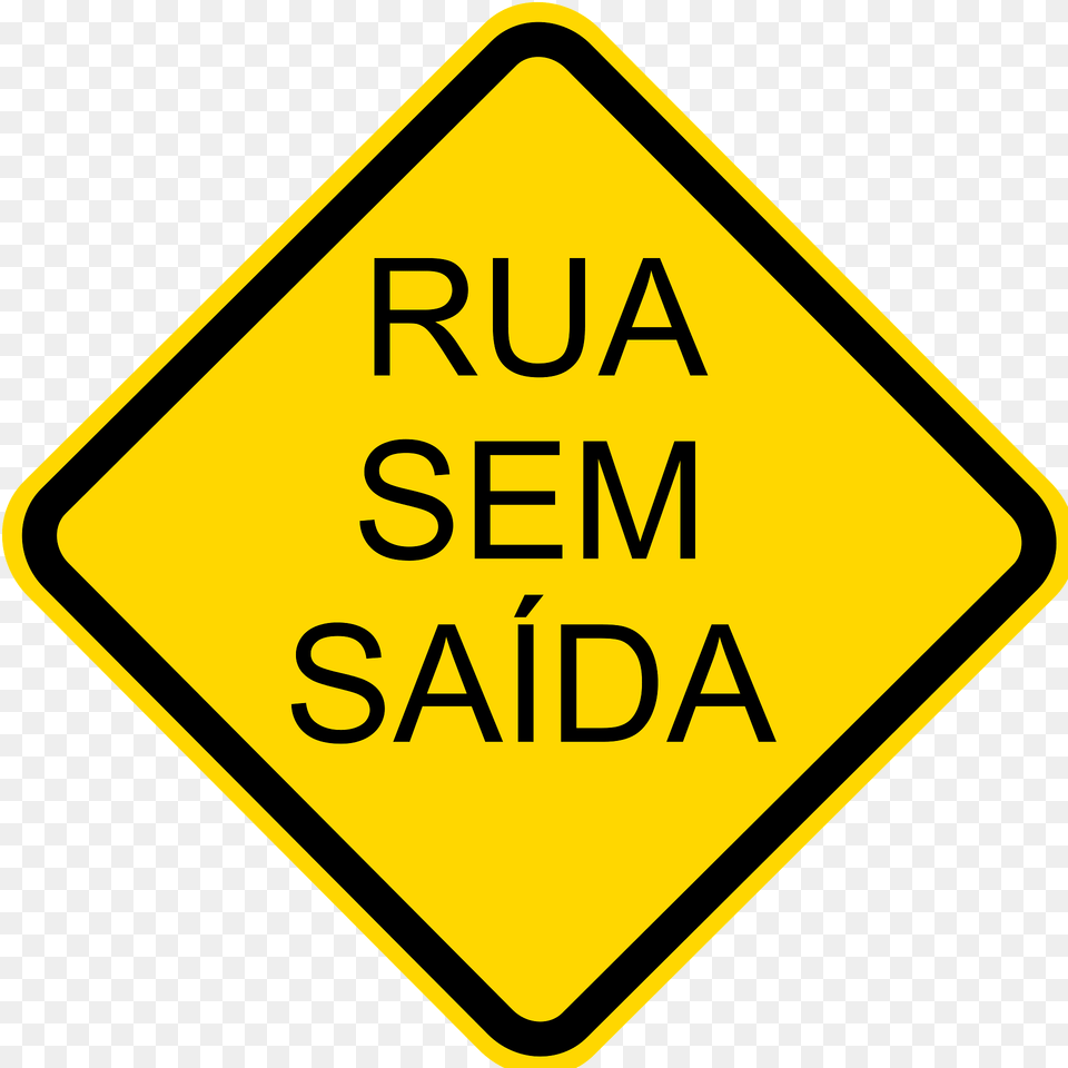 Dead End Sign In Brazil Clipart, Symbol, Road Sign Free Png