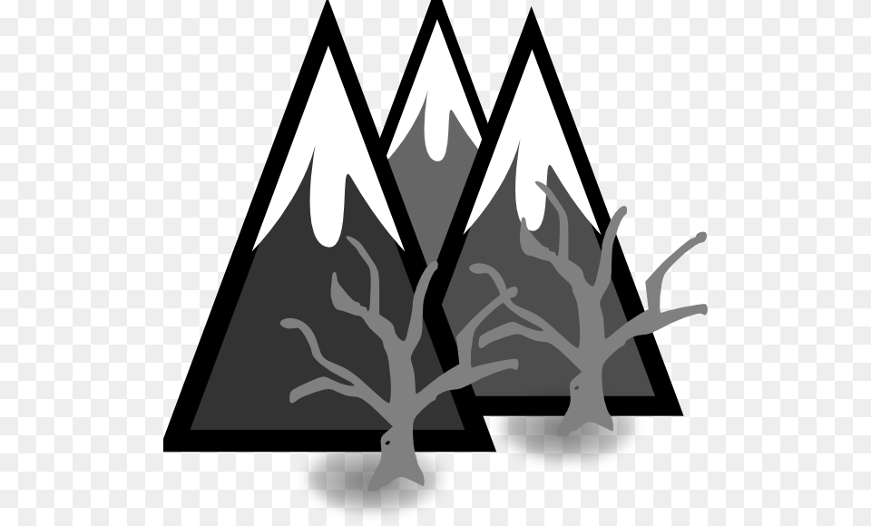 Dead Forest Mountains Clip Art, Stencil, Triangle, Antler Png