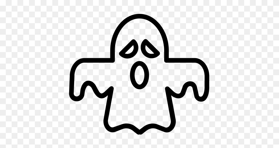 Dead Ghost Halloween Phantom Scary Icon Icon, Gray Free Transparent Png