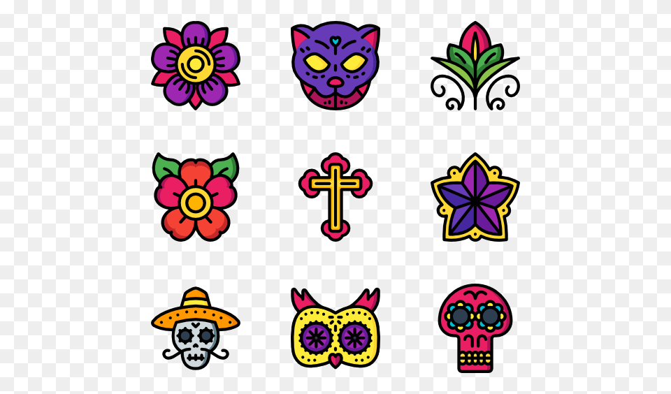 Dead Icons, Pattern, Purple, Animal, Cat Png