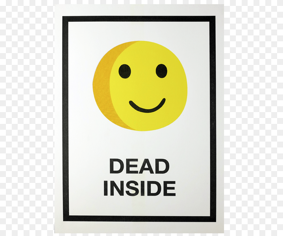 Dead Inside Print Existential Emoji Tictail, Sign, Symbol Free Png Download