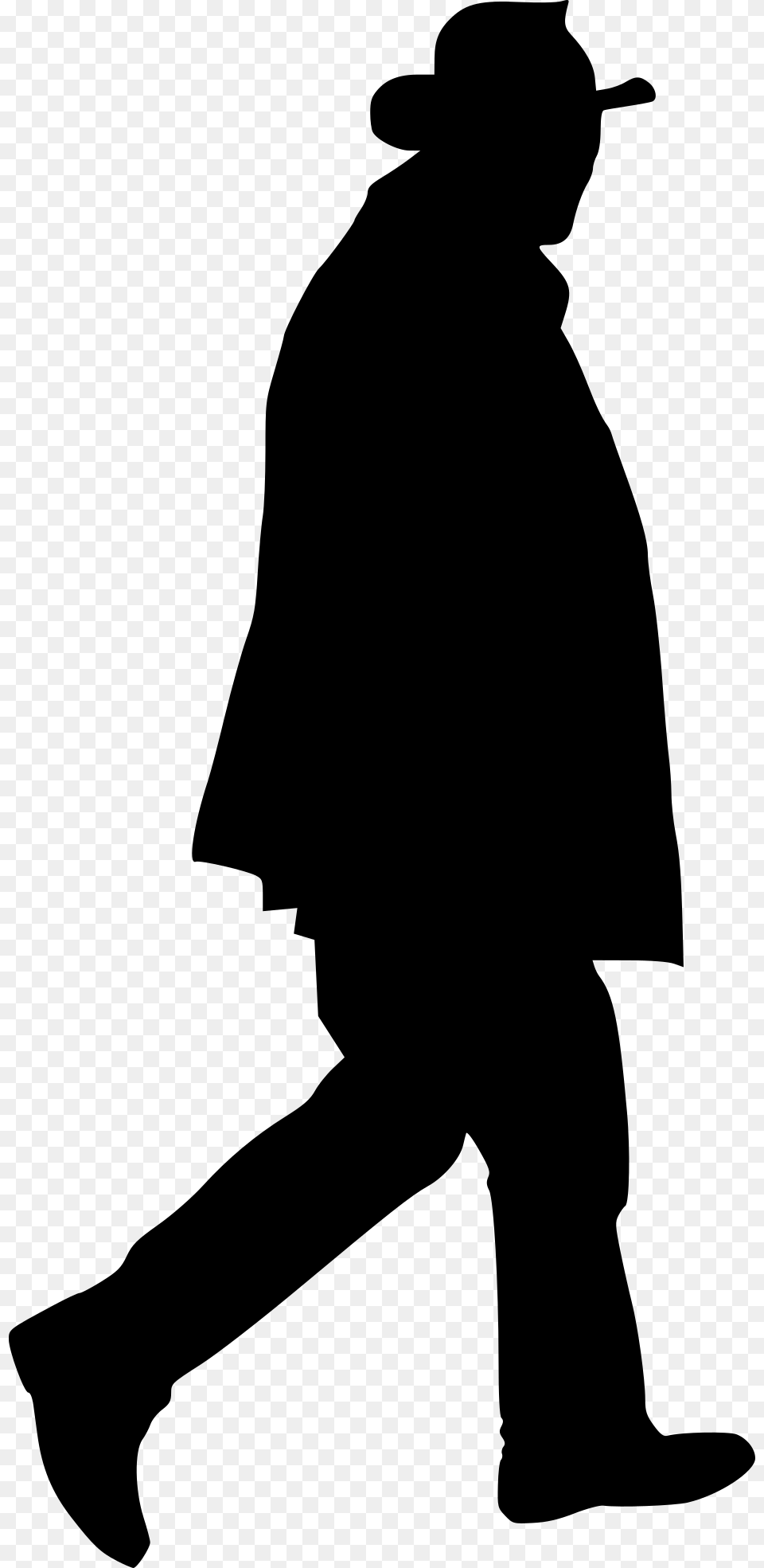 Dead Man Silhouette, Gray Free Png