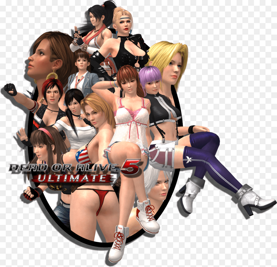 Dead Or Alive 5 Ultimate Poster By Enlightendshadow Cartoon, Woman, Adult, Publication, Book Free Transparent Png